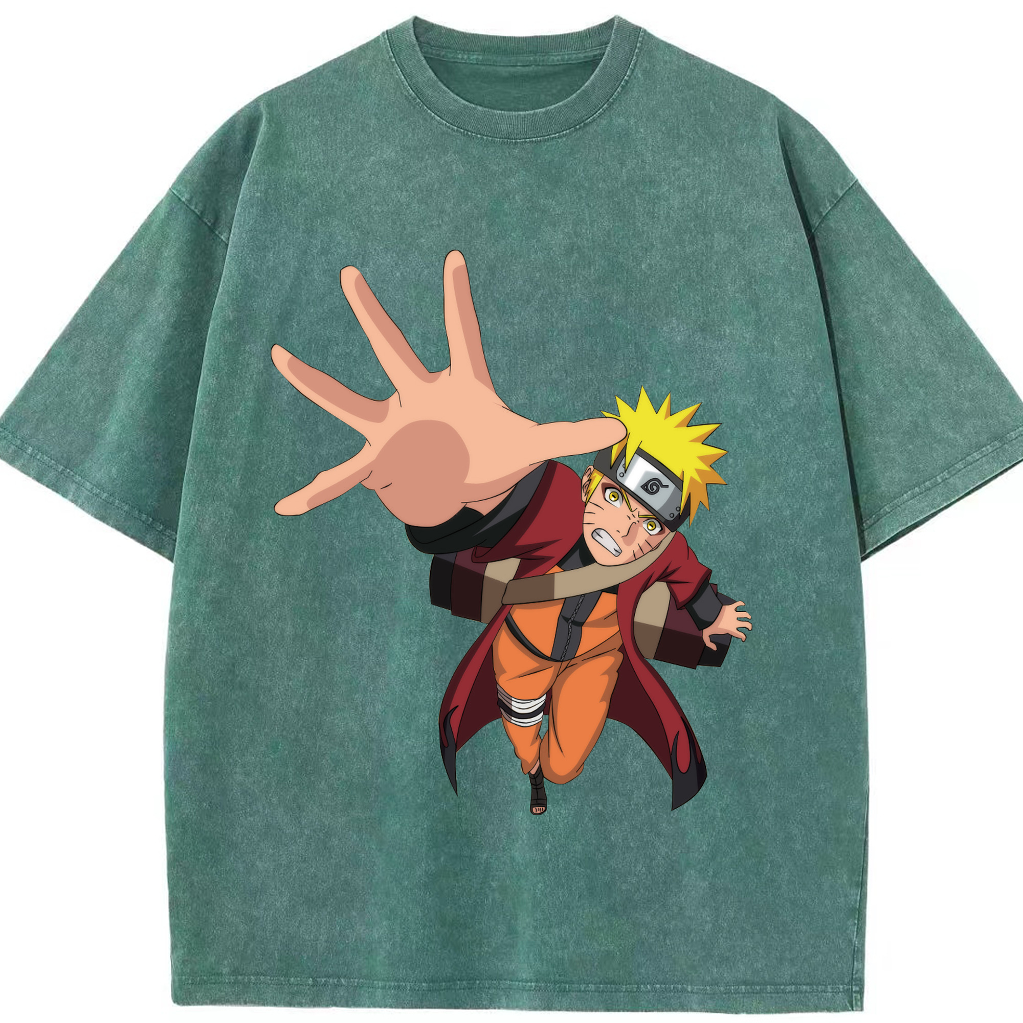 （画像用） NARUTO -ナルト- うずまき ナルト Uzumaki Naruto 綿100% ヴィンテージ風 半袖Tシャツ（フロントプリント）